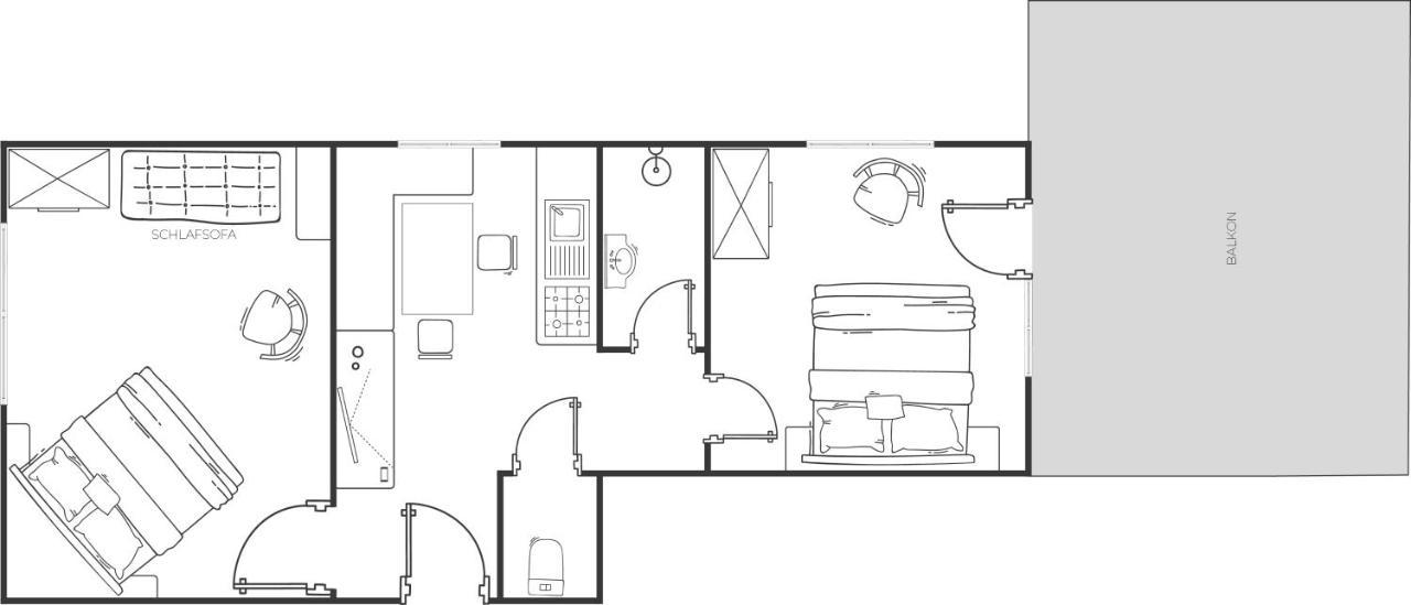 Appartement Rosengarten Langenfeld Ruang foto
