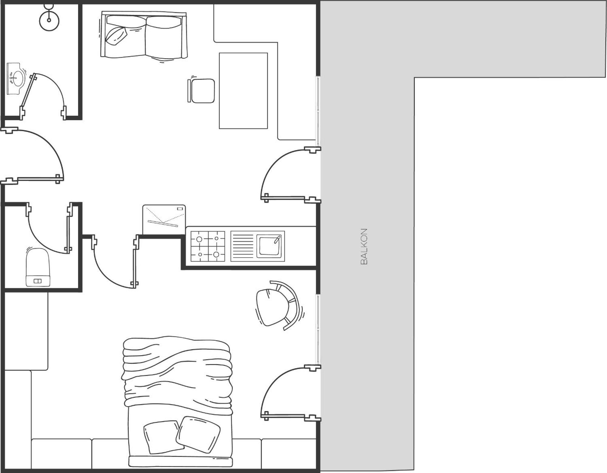 Appartement Rosengarten Langenfeld Ruang foto